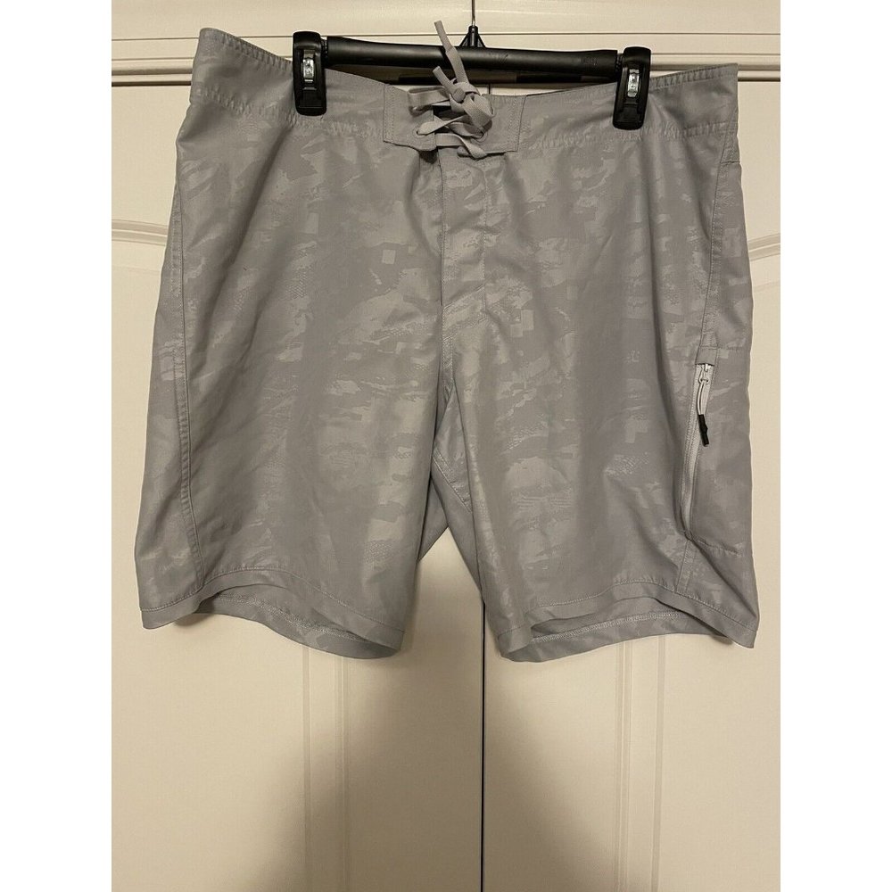 Under Armour HeatGear UA Storm Fish Hunter Boardshorts Shorts Gray Mens 38